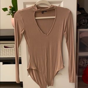 Kendall and Kylie beige body long sleeve beige